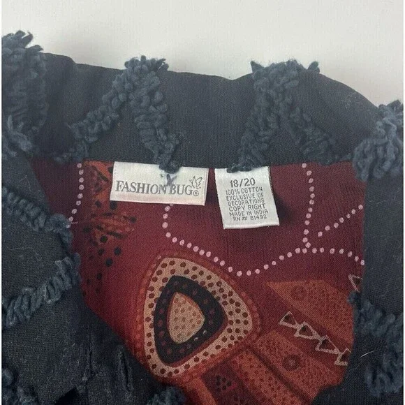 Fashion Bug Floral Embroidered Beaded Jacket 18 20 Boxy 90s Blazer Grunge - Picture 4 of 11